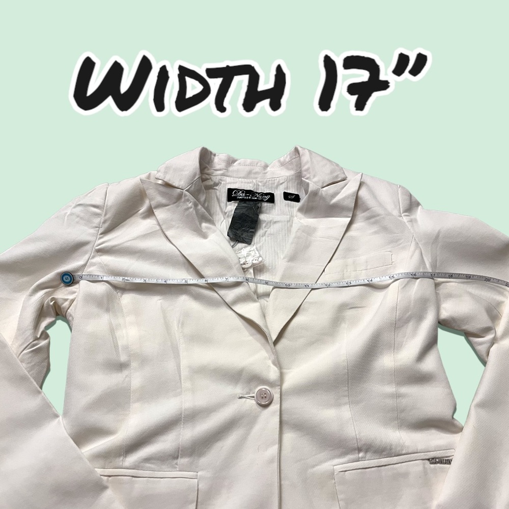 🎉HP!🎉 NWT Da-Nang Eggshell white cotton/silk blazer. Size Small 🕊️ - Picture 12 of 12
